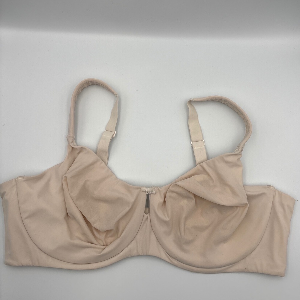 Cacique Nude Unlined Underwire Bra Padded Straps 44DD BE11040546‎